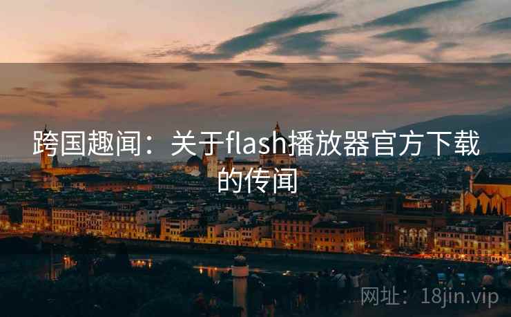 跨国趣闻：关于flash播放器官方下载的传闻